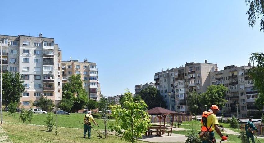 Продължава косенето на зелени площи в Разград, в някои участъци се коси за пети път